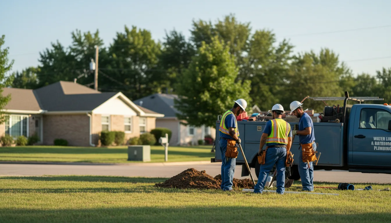 Residential water line and bathroom plumbing service in Lone Jack, MO